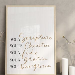 5 Solas Gold Lettered Print